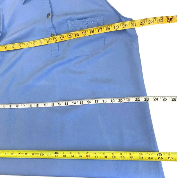 HSZ Studio Vintage 90s Sleeveless Embroidered Maxi Dress Women Size L Baby Blue - Picture 13 of 16